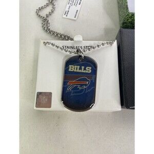 Buffalo Bills Dog Tag Necklace Stainless Steel NFL Licensed with Gift Box